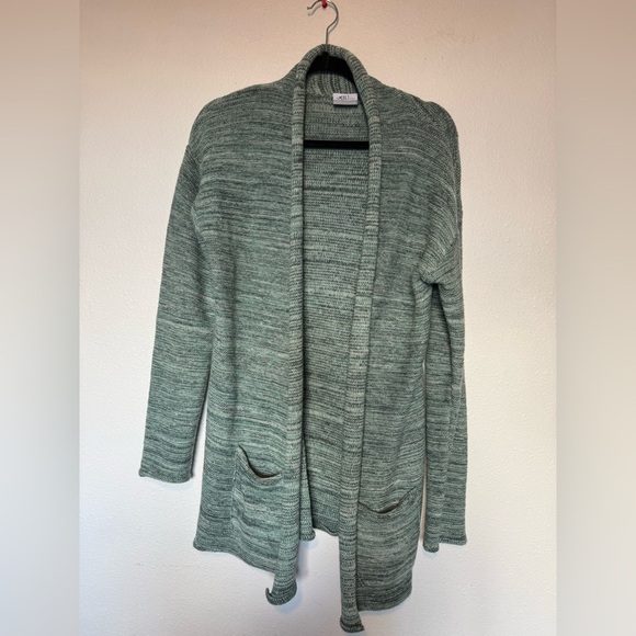 Columbia cardigan knitted blue green flowy with pockets warm cozy size Small - Picture 3 of 7